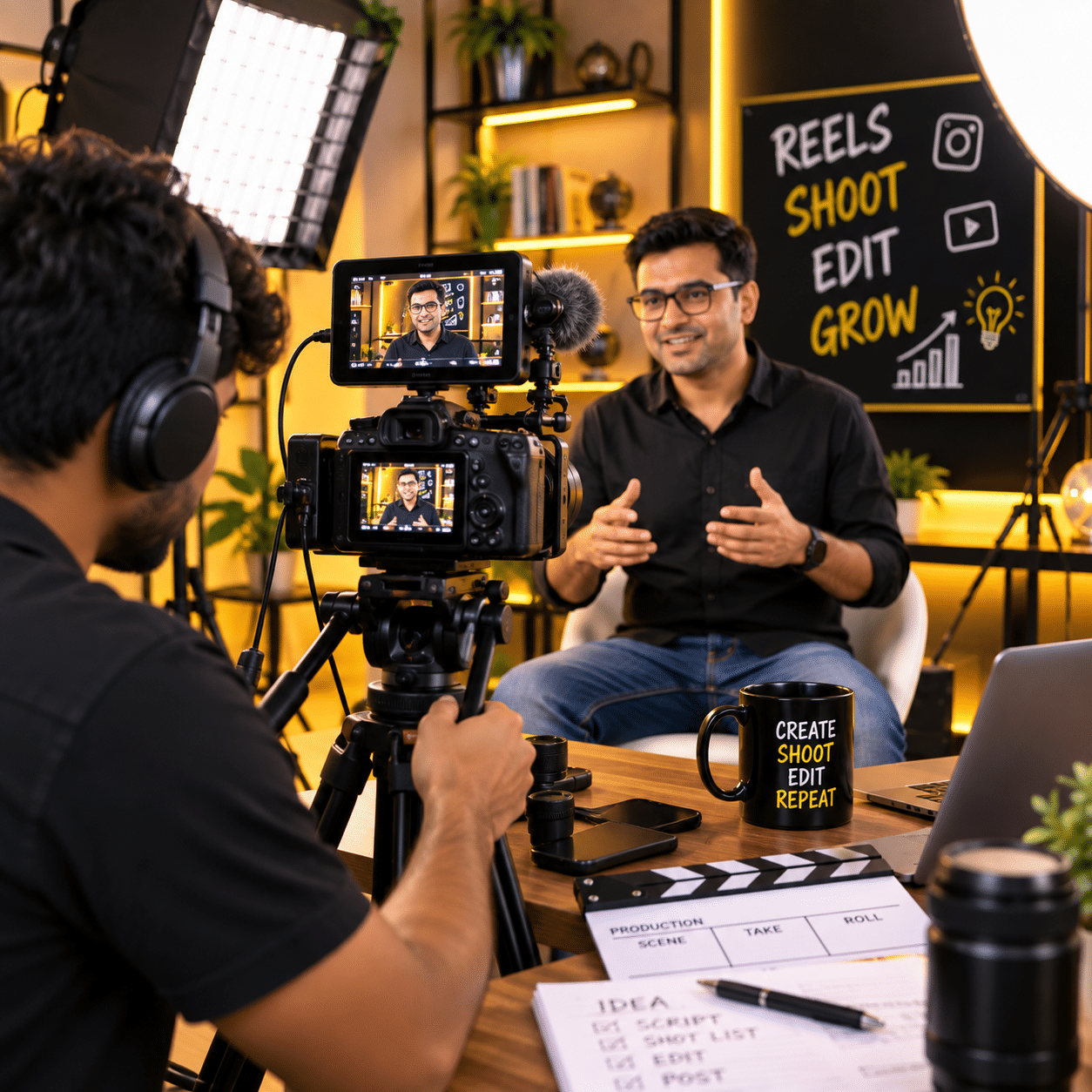 Behind the scenes reel production studio