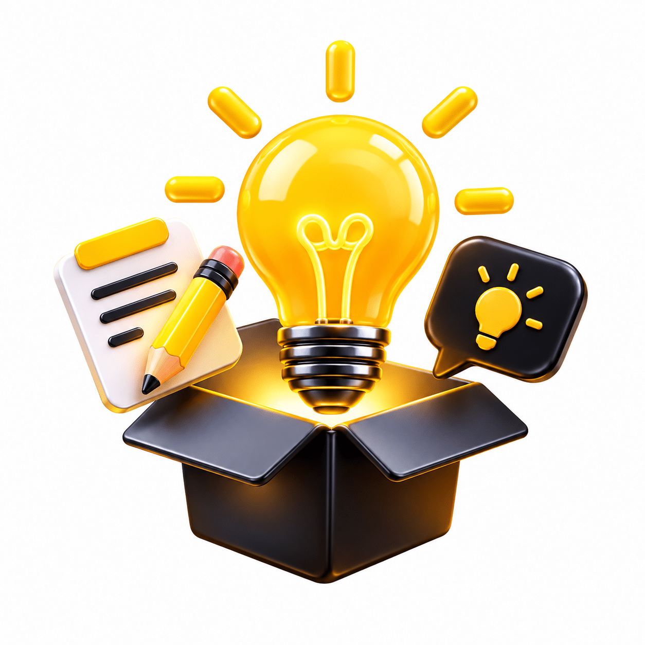 Unique social media idea creation icon